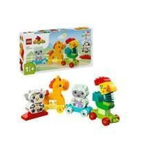 LEGO 10412 DUPLO My First Le Train des Animaux, Jouet a Roues pour Enfants, Animaux Créatifs a Construire