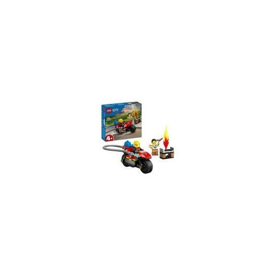 LEGO 60410 City La Moto d'Intervention Rapide des Pompiers, Jouet de Véhicule avec 2 Minifigurines incl. Pompiere