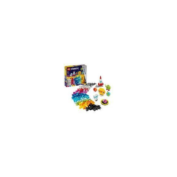 LEGO 11037 Classic Les Planetes Créatives, Jouet sur le Systeme Solaire, Set de Construction de Navette Fusée