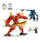 LEGO 71808 NINJAGO Le Robot Élémentaire du Feu de Kai, Jouet Ninja avec Figurine Personnalisable Plus Minifigurines Kai et Zane
