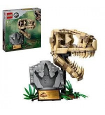 LEGO 76964 Jurassic World Les Fossiles de Dinosaures : Le Crâne du T. Rex, Jouet de Dino, Déco pour la Chambre d'Enfant