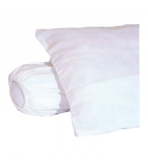 Sous-taie d'oreiller molleton 100% coton gratté 60x60 cm blanc