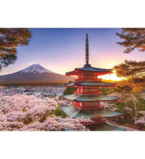 Puzzle 1000 pieces Cerisiers en fleurs du Mont Fuji - Adultes, enfants des 14 ans - Paysages - 17090 - Ravensburger