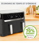 MOULINEX Friteuse sans huile 2 tiroirs, Friteuse a air et gril, 8 programmes, Air Fryer, Dual Easy Fry&Grill EZ905B20