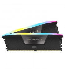 Mémoire RAM - CORSAIR - Vengeance RGB DDR5 RAM 64Go (2x32Go) 6000MHz CL30 Intel XMP Compatible iCUE - Noir (CMH64GX5M2B6000C30)