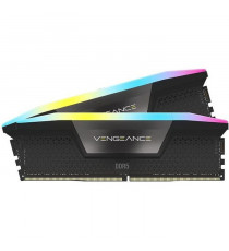 Mémoire RAM - CORSAIR - Vengeance RGB DDR5 RAM 32Go (2x16Go) 6000MHz CL30 Intel XMP Compatible iCUE - Noir (CMH32GX5M2B6000C30)