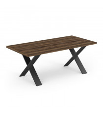 Table a manger MONACO - Décor bois oak et noir - L180 x P90 x H74.8 cm - DEMEYERE