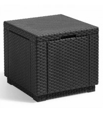 Keter Pouf de rangement Cube Graphite 213816 422801