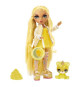 Rainbow High Poupée Mannequin avec Kit de Slime et Animal de Compagnie - Sunny (Jaune) - Poupée Pailletée 28 cm avec Kit de S…
