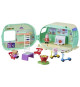 Peppa Pig, La caravane de Peppa avec 3 figurines et 6 accessoires, jouets préscolaires pour filles et garçons, a partir de 3 ans