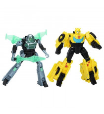 Figurines Cyber-Combiner Bumblebee et Mo Malto, jouets interactifs pour filles et garçons,Transformers EarthSpark, des 6 ans
