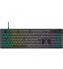 Clavier gaming filaire a membrane - CORSAIR - K55 CORE RGB - Rétroéclairage RGB 10 zones - Gris - Silencieux et réactif