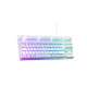 Clavier Gaming - Membrane RGB TKL - THE G-LAB -  KEYZ-CAESIUMT-W/FR - FR Layout - 12 raccourcis - 100% personnalisable - Blanc