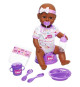 Simba - New Born Baby - Poupon Violet Boit Fait Pipi - 43cm - Nombreux Accessoires Inclus