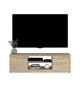 Meuble TV classique BETTY - Meuble en panneau de particules décor Chene - L150 x H42 x P60 cm