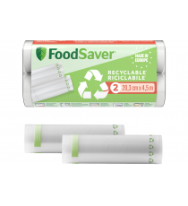 Conservation des aliments Foodsaver FOODSAVER Pack de 2 rouleaux de mise sous vide recyclables (20cm x 4