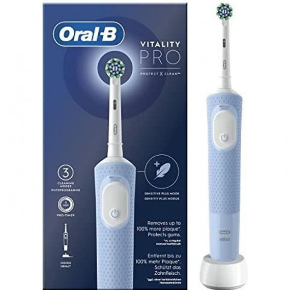 Brosse a dents électrique ORAL-B Vitality Pro - Bleue - 3 modes de brossage - Brossette incluse
