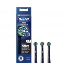 Brossettes pour brosse a dents Oral-B Pro Cross Action Noire - 3 unités