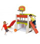 SMOBY Air de jeux Fun Center - Multi-activités : Toboggan - Basket - Foot - Escalade