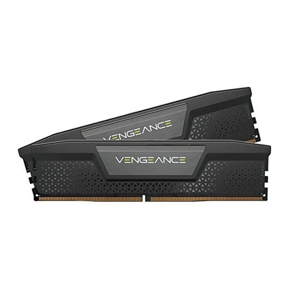 Mémoire RAM - CORSAIR - Vengeance DDR5 RAM 64Go (2x32Go) 6400MHz CL32 Intel XMP Compatible iCUE - Noir (CMK64GX5M2B6400C32)