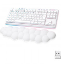 Logitech G - Clavier Gaming - G715 Mécanique Sans Fil Linéaire (GX Red) avec Repose-Poignet - White Mist