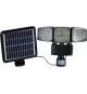 LUMI JARDIN Projecteur solaire Blackburn - 3 tetes - H 23 cm - Noir