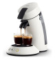 Machine a café dosette SENSEO ORIGINAL+ Philips CSA210/11, Booster d'arômes, Sélecteur d'intensité, 1 ou tasses, Blanc titane