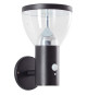 Applique extérieure - BRILLIANT - TULIP - LED et solaire - Détecteur de mouvement - Acier inoxydable et plastique - 4 W - Noir
