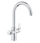 Occasion - Robinet filtrant de cuisine - Chromé - Filtration de l'eau - Bec haut en C - Rotation 150° - GROHE Blue StartCurve