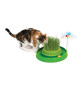 CAT IT Cuircuit 3 en 1 avec balle et jardiniere d'herbe - Ø 36 cm - Vert - Pour chat
