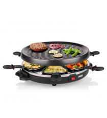 Raclette/Grill - PRINCESS - 6 casseroles - Plaque Gril amovible - 800 W