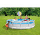 Kit piscine tubulaire ronde CLEARVIEW -  Structure métal - Epurateur+Echelle de sécurité+Bâche+Tapis - 4,27 x 1,07m
