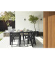 Table de jardin - rectangulaire - gris graphite - en résine finition bois - 4 a 6 personnes - Julie - Allibert by KETER