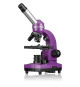 Microscope étudiant BIOLUX SEL - BRESSER JUNIOR - grossissement 40x-1600x - kit d'expérimentation - violet