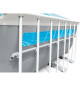 Kit piscine tubulaire rectangulaire CLEARVIEW - Structure métal - Epurateur+Echelle de sécurité+Bâche+Tapis - L4 x P2 x H1,22m