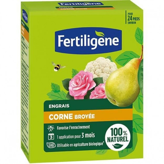 Engrais corne broyée UAB FERTILIGENE - FCOR12 - 1,2 kg - Pour l'enracinement -1 application pour 3 mois