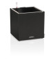 Pot de fleur LECHUZA Canto Stone Cube 30 - kit complet LED, noir graphite