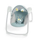 Ity by INGENUITY Sun Valley Canopy Portable Swing - Auvent, 2 jouets, siege inclinable 2 positions - Unisexe - 0-9 mois - Gris