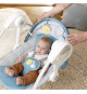 Ity by INGENUITY Sun Valley Canopy Portable Swing - Auvent, 2 jouets, siege inclinable 2 positions - Unisexe - 0-9 mois - Gris