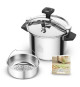 SEB Cocotte-minute inox 9 L, Induction, Éco-conçue, Systeme sécurité 5 points, Fabriqué en France, Authentique Eco-Design P05…