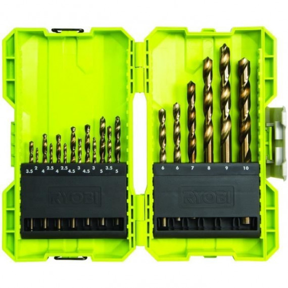 Coffret empilable RYOBI 19 forets HSS métal RAK19HSS2