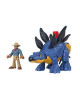 FISHER - PRICE IMAGINEXT -  Jurassic World - Stegosaurus Et Personnage - Figurine d'action 1er age - 3 ans et +