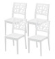 Lot de 4 chaises de jardin TETI ARETA - 52 x 46 x H 86 cm - Blanc