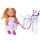 Steffi Love poupée dalmatien + Evi Love - 2 poupées 29 et 12 cm - 2 Figurines Dalmatien - Trotinette Evi - Des 3 ans