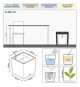 Pot de fleur - LEC - Cube Premium 50 - blanc brillant - résistant aux intempéries et aux UV