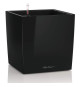 Pot de fleur LECHUZA Cube Premium 50 - kit complet, noir brillant