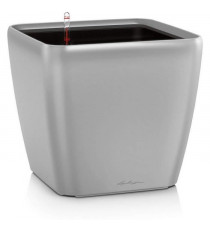 Pot de fleur - LEC - Quadro Premium LS 50 - argent métallisé - 15 L - systeme d'irrigation intégré