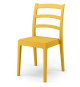 Lot de 4 chaises - ARETA - REA - 51 x 46 x H88 cm - Moutarde