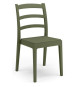Lot de 4 chaises - ARETA - REA - 51 x 46 x H88 cm - Vert olive