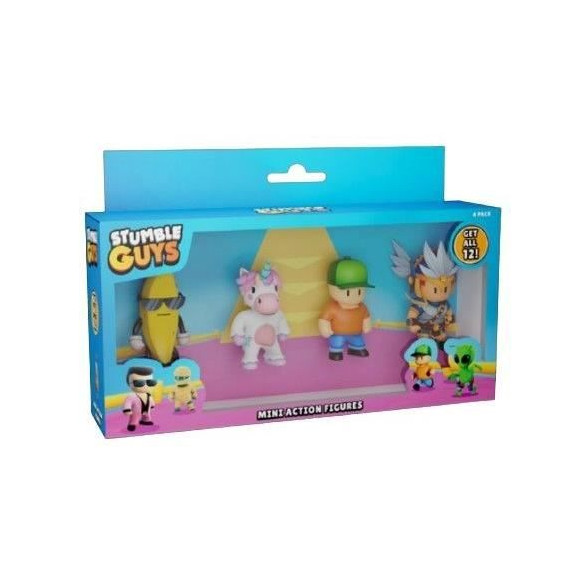 BANDAI - Stumble Guys - Mini Action figures 4 pack -Window box